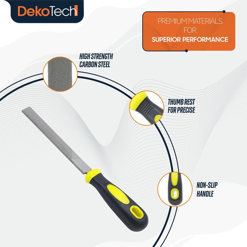 DekoTech 6-Inch Flat Hand File with Ergonomic Handle - Image 2